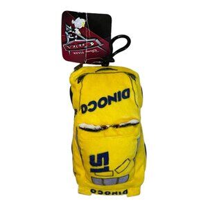 Disney Pixar Cars 3 Dinoco Cruz Ramirez Plush Coin Pouch Zip Case w/ Clip Yellow